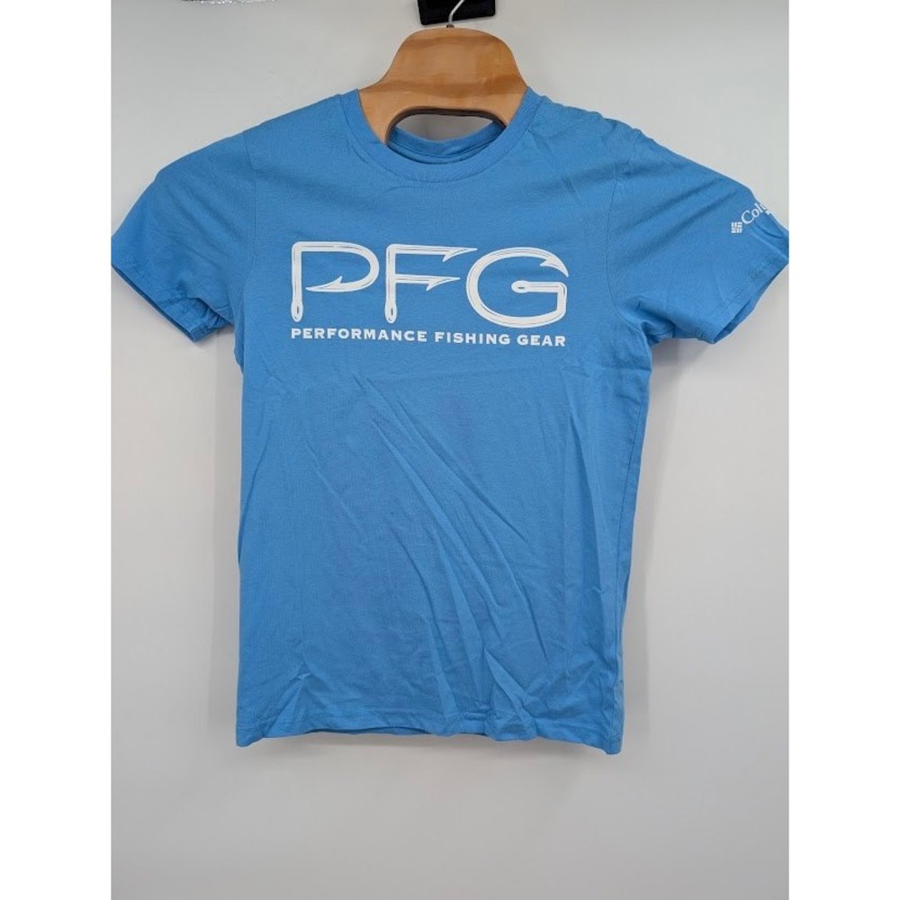 Columbia PFG Performance Fishing Gear Graphic T-Shirt Blue NWT Men's Small